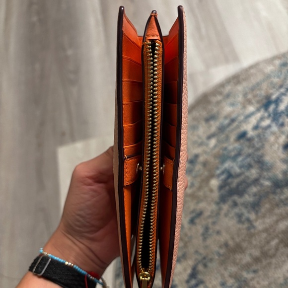 COACH Womens Faded Blush Pebbled Leather Snap Closure Wallet - Picture 14 of 14